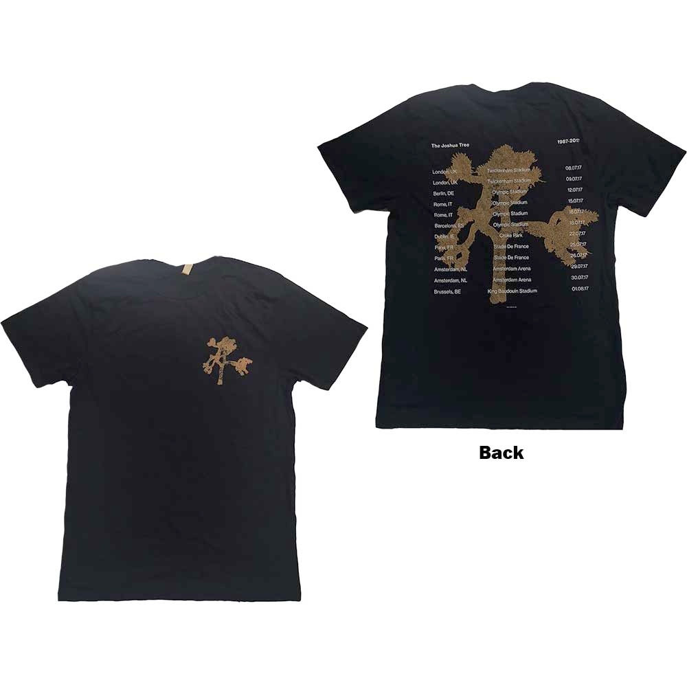 U2 - Joshua Tree Dates 2017 Herren TShirt - Schwarz